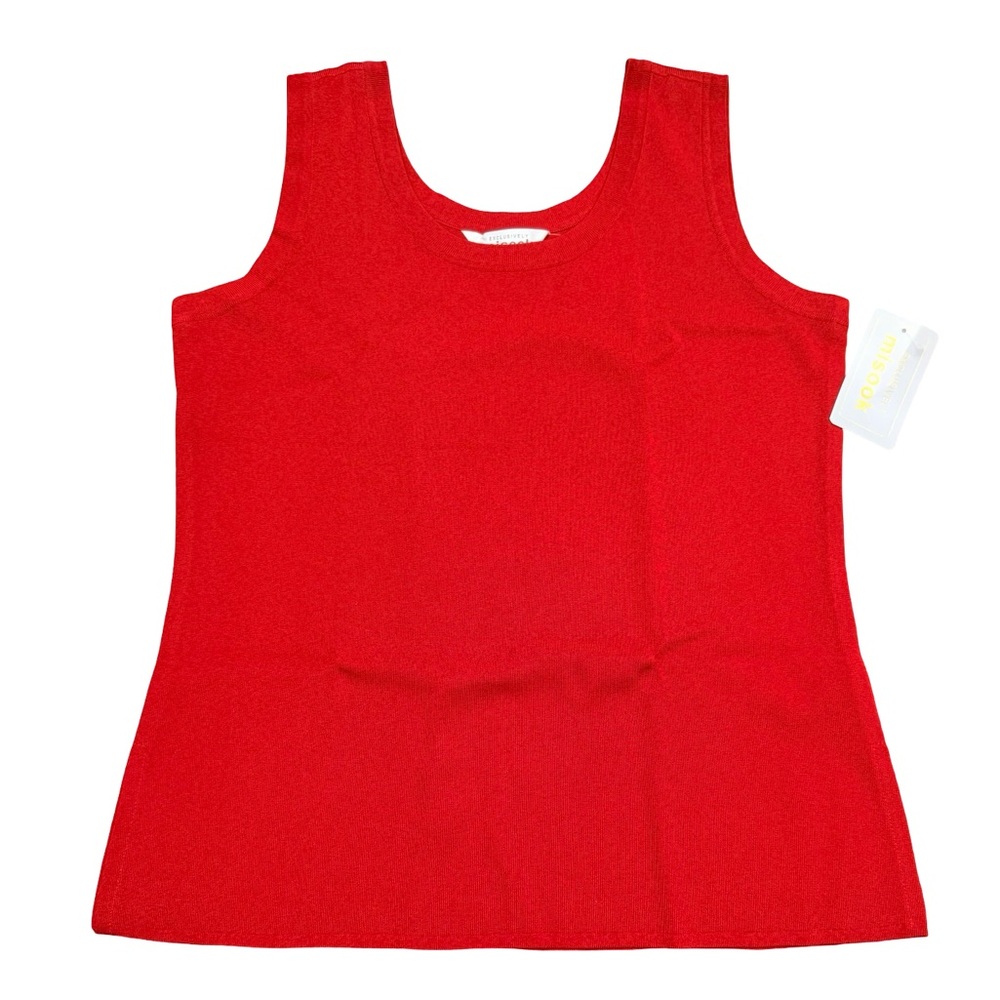 Vintage 2007 Misook NWT Red Vibrant Top With Original Receipt. Medium